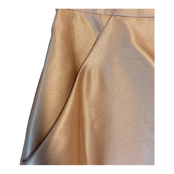 Alfred Sung Toasted Sugar Pink Sleeveless V-Neck Satin Dress NWT - Picture 5 of 9